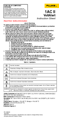 Thumbnail of document Manual - T5-H5-1AC-KIT/US Electrical Tester Kit with Holster and 1AC